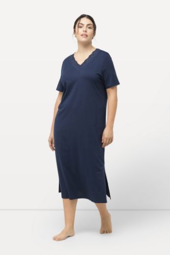 Moda za polnejše Spavaćica s dodatkom ukrasne čipke na ovratniku plus velikost, xxl, Ulla Popken in Johann Popken (JP1880)