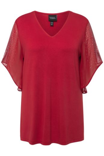 Moda za polnejše Bluza svečana s ukrasima na rukavima plus velikost, xxl, Ulla Popken in Johann Popken (JP1880)