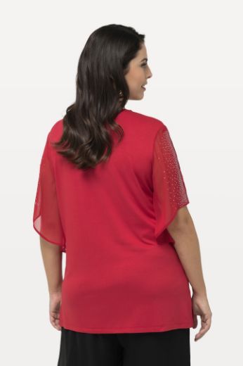 Moda za polnejše Bluza svečana s ukrasima na rukavima plus velikost, xxl, Ulla Popken in Johann Popken (JP1880)