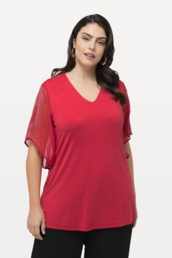 Moda za polnejše Bluza svečana s ukrasima na rukavima plus velikost, xxl, Ulla Popken in Johann Popken (JP1880)
