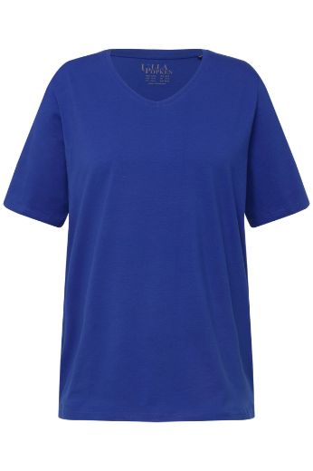 Moda za polnejše Majica V izreza A kroja kratkih rukava plus velikost, xxl, Ulla Popken in Johann Popken (JP1880)