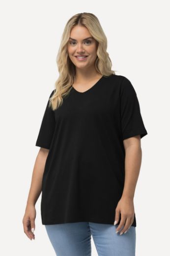 Moda za polnejše Majica V izreza A kroja kratkih rukava plus velikost, xxl, Ulla Popken in Johann Popken (JP1880)