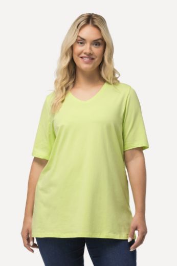 Moda za polnejše Majica V izreza A kroja kratkih rukava plus velikost, xxl, Ulla Popken in Johann Popken (JP1880)