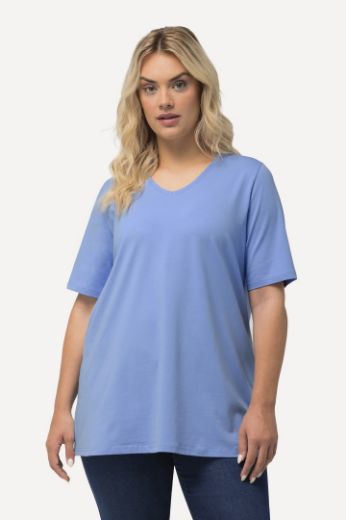 Moda za polnejše Majica V izreza A kroja kratkih rukava plus velikost, xxl, Ulla Popken in Johann Popken (JP1880)