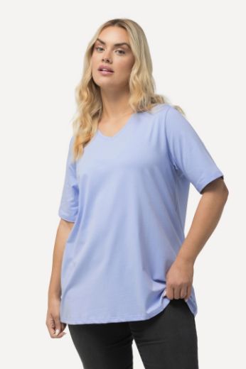 Moda za polnejše Majica V izreza A kroja kratkih rukava plus velikost, xxl, Ulla Popken in Johann Popken (JP1880)