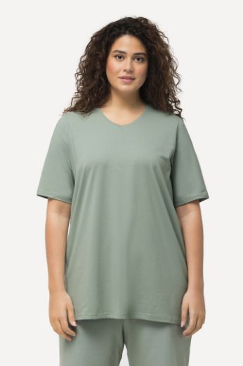 Moda za polnejše Majica V izreza A kroja kratkih rukava plus velikost, xxl, Ulla Popken in Johann Popken (JP1880)