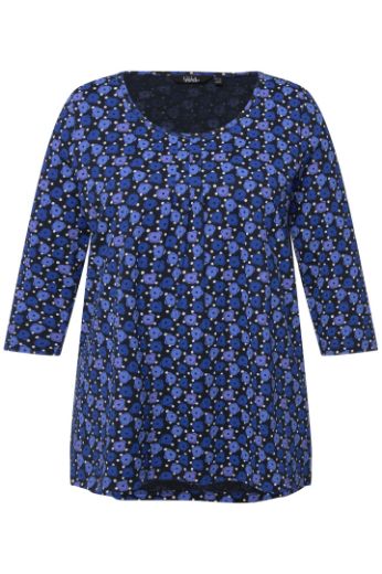 Moda za polnejše Majica  cvjetnog printa 3/4 rukavi plus velikost, xxl, Ulla Popken in Johann Popken (JP1880)