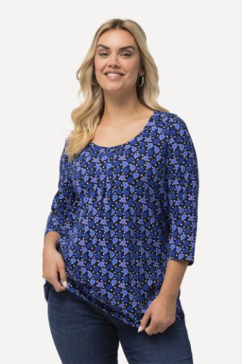Moda za polnejše Majica  cvjetnog printa 3/4 rukavi plus velikost, xxl, Ulla Popken in Johann Popken (JP1880)
