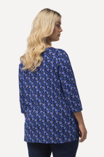 Moda za polnejše Majica  cvjetnog printa 3/4 rukavi plus velikost, xxl, Ulla Popken in Johann Popken (JP1880)
