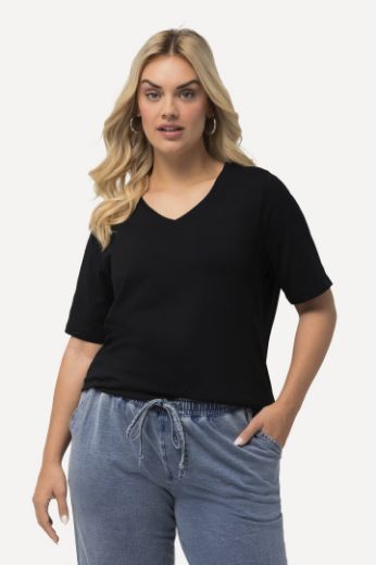 Moda za polnejše Majica kratkih rukava V ovratnika plus velikost, xxl, Ulla Popken in Johann Popken (JP1880)