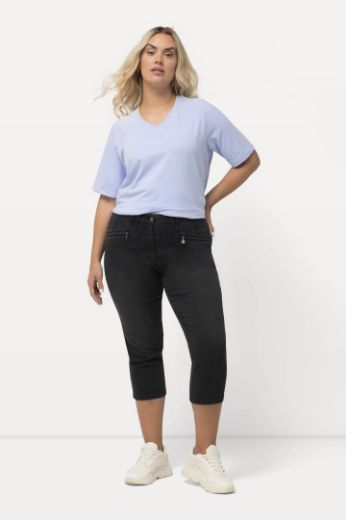 Moda za polnejše Hlače Mony 7/8 plus velikost, xxl, Ulla Popken in Johann Popken (JP1880)