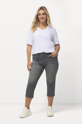 Moda za polnejše Hlače Mony 7/8 plus velikost, xxl, Ulla Popken in Johann Popken (JP1880)