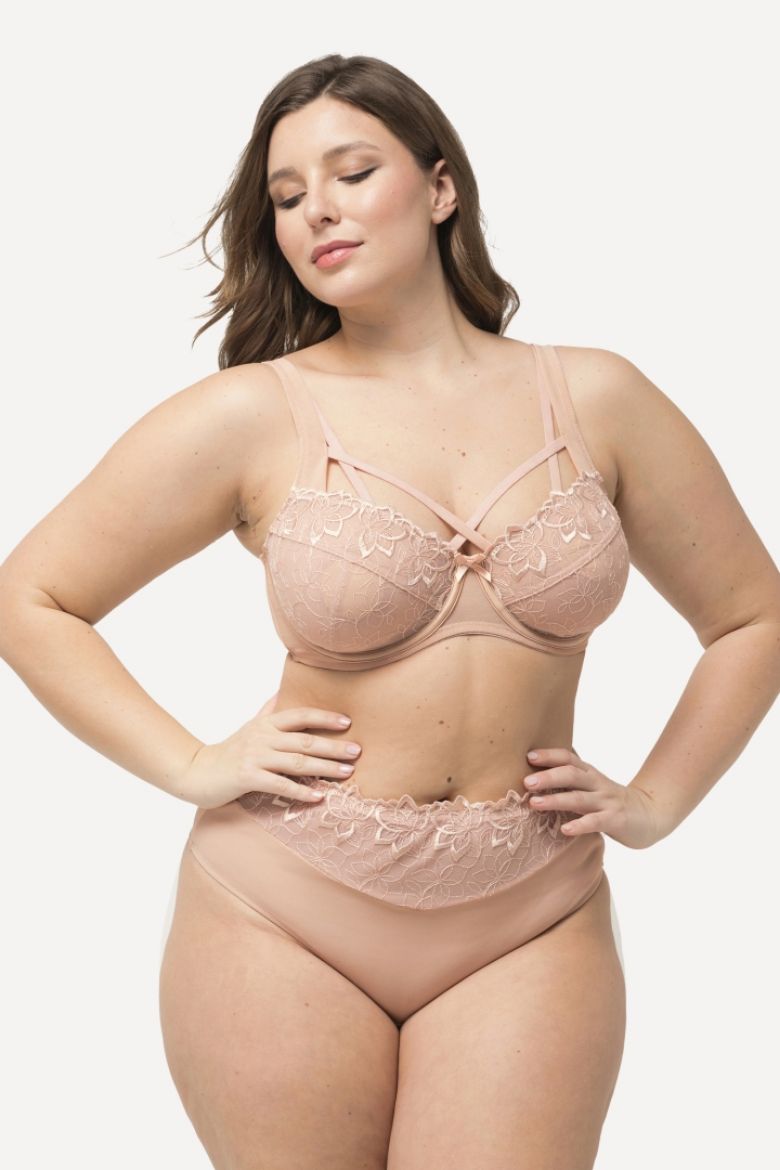 Moda za polnejše Gaćice tanga s dosatkom ukrasne čipke plus velikost, xxl, Ulla Popken in Johann Popken (JP1880)