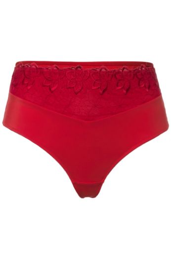Moda za polnejše Gaćice tanga s dosatkom ukrasne čipke plus velikost, xxl, Ulla Popken in Johann Popken (JP1880)