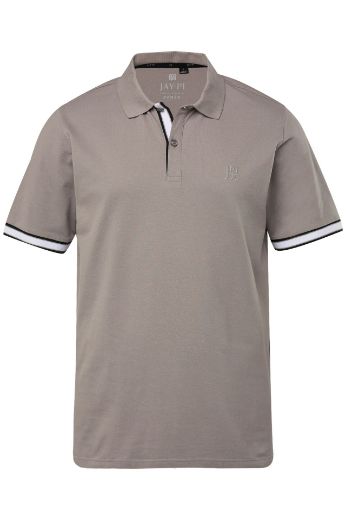 Moda za polnejše Majica Polo s prugama na obrubu rukava plus velikost, xxl, Ulla Popken in Johann Popken (JP1880)