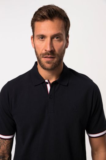 Moda za polnejše Majica Polo s prugama na obrubu rukava plus velikost, xxl, Ulla Popken in Johann Popken (JP1880)