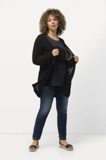 Moda za polnejše Kardigan mrežasti bez kopčanja plus velikost, xxl, Ulla Popken in Johann Popken (JP1880)