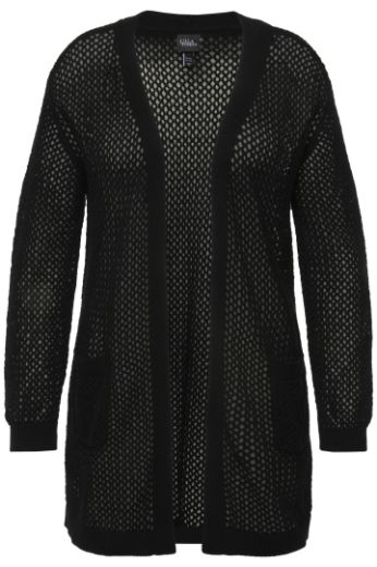 Moda za polnejše Kardigan mrežasti bez kopčanja plus velikost, xxl, Ulla Popken in Johann Popken (JP1880)