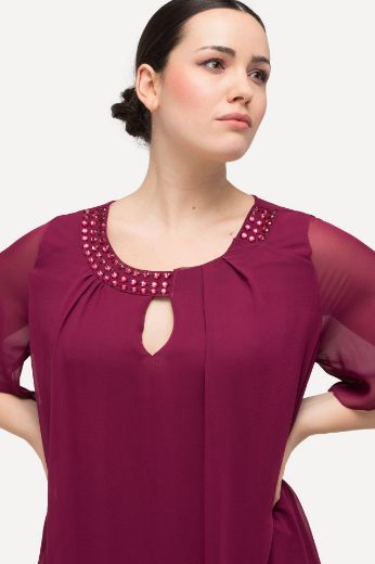 Moda za polnejše Haljina elegantna s ukrasnim dodacima na ovratniku plus velikost, xxl, Ulla Popken in Johann Popken (JP1880)