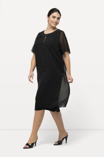 Moda za polnejše Haljina elegantna s ukrasnim dodacima na ovratniku plus velikost, xxl, Ulla Popken in Johann Popken (JP1880)