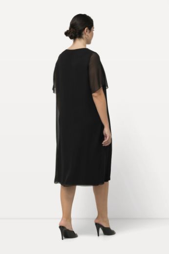 Moda za polnejše Haljina elegantna s ukrasnim dodacima na ovratniku plus velikost, xxl, Ulla Popken in Johann Popken (JP1880)