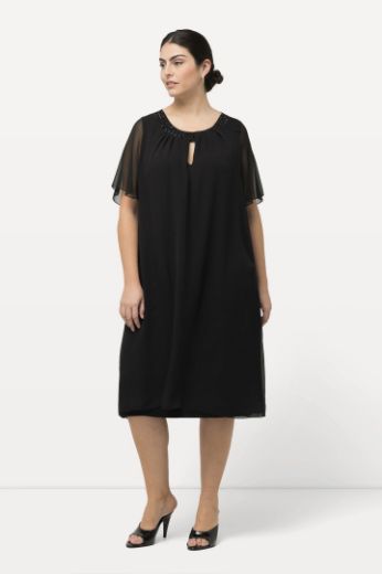 Moda za polnejše Haljina elegantna s ukrasnim dodacima na ovratniku plus velikost, xxl, Ulla Popken in Johann Popken (JP1880)