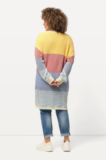 Moda za polnejše Kardigan duži kroj na pruge plus velikost, xxl, Ulla Popken in Johann Popken (JP1880)