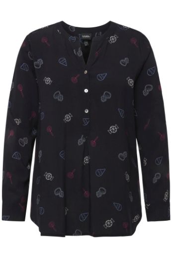 Moda za polnejše Bluza dugih rukava s printom plus velikost, xxl, Ulla Popken in Johann Popken (JP1880)
