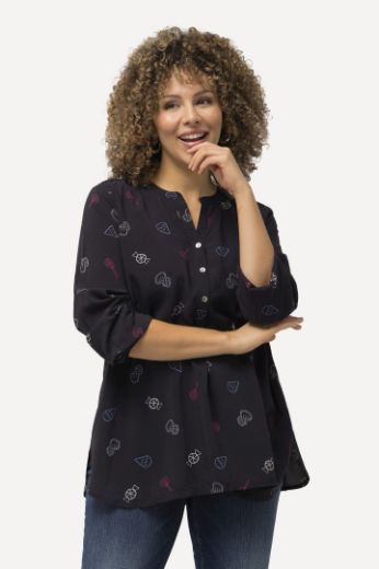 Moda za polnejše Bluza dugih rukava s printom plus velikost, xxl, Ulla Popken in Johann Popken (JP1880)
