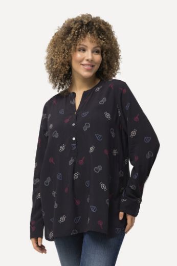 Moda za polnejše Bluza dugih rukava s printom plus velikost, xxl, Ulla Popken in Johann Popken (JP1880)