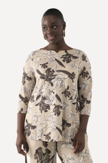 Moda za polnejše Bluza elegantna Slinky cvjetnog printa plus velikost, xxl, Ulla Popken in Johann Popken (JP1880)