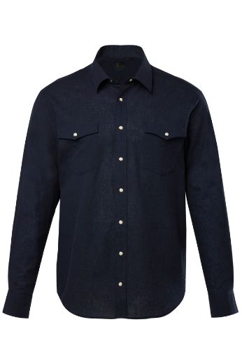 Moda za polnejše Košulja lanena plus velikost, xxl, Ulla Popken in Johann Popken (JP1880)