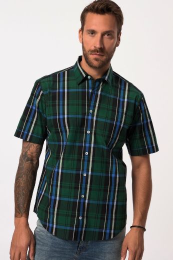 Moda za polnejše Košulja kratkih rukava karirana plus velikost, xxl, Ulla Popken in Johann Popken (JP1880)