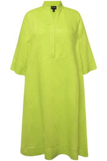 Moda za polnejše Haljina midi lanena s 3/4 rukavima plus velikost, xxl, Ulla Popken in Johann Popken (JP1880)