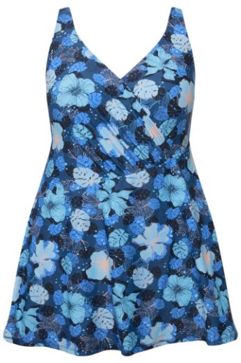 Moda za polnejše Kupaći kostim haljina cvjetnog printa plus velikost, xxl, Ulla Popken in Johann Popken (JP1880)