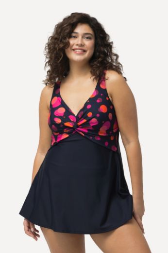 Moda za polnejše Kupaći kostim haljina s motivom krugova plus velikost, xxl, Ulla Popken in Johann Popken (JP1880)