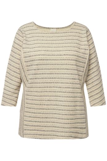Moda za polnejše Majica na pruge 3/4 rukavi plus velikost, xxl, Ulla Popken in Johann Popken (JP1880)