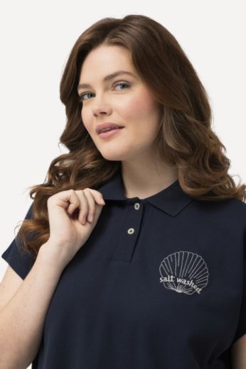 Moda za polnejše Majica Polo kratkih rukava s printom plus velikost, xxl, Ulla Popken in Johann Popken (JP1880)