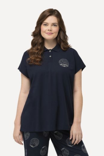 Moda za polnejše Majica Polo kratkih rukava s printom plus velikost, xxl, Ulla Popken in Johann Popken (JP1880)