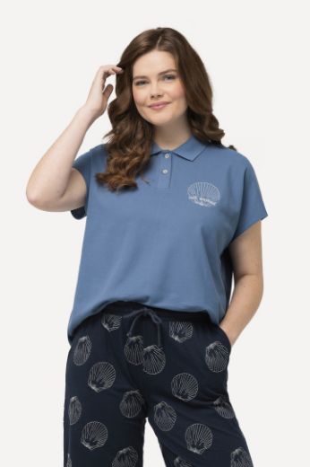 Moda za polnejše Majica Polo kratkih rukava s printom plus velikost, xxl, Ulla Popken in Johann Popken (JP1880)