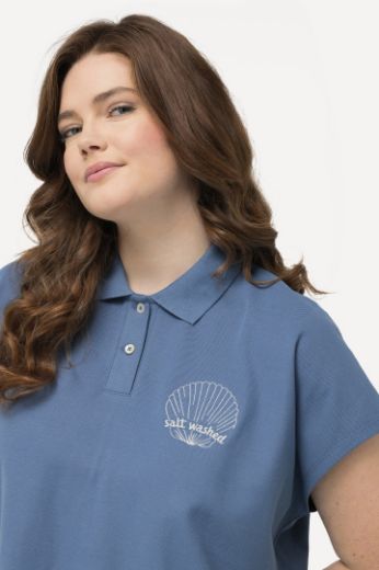 Moda za polnejše Majica Polo kratkih rukava s printom plus velikost, xxl, Ulla Popken in Johann Popken (JP1880)