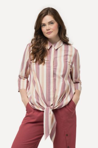 Moda za polnejše Bluza na vezanje 3/4 rukavi plus velikost, xxl, Ulla Popken in Johann Popken (JP1880)
