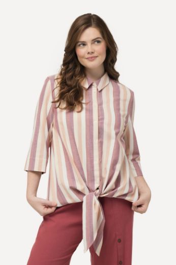 Moda za polnejše Bluza na vezanje 3/4 rukavi plus velikost, xxl, Ulla Popken in Johann Popken (JP1880)