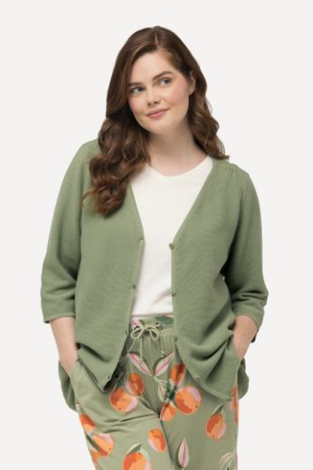 Moda za polnejše Kardigan s 3/4 rukavima plus velikost, xxl, Ulla Popken in Johann Popken (JP1880)