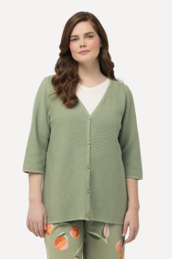 Moda za polnejše Kardigan s 3/4 rukavima plus velikost, xxl, Ulla Popken in Johann Popken (JP1880)