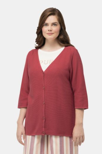 Moda za polnejše Kardigan s 3/4 rukavima plus velikost, xxl, Ulla Popken in Johann Popken (JP1880)