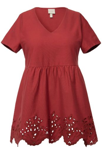 Moda za polnejše Majica kratkih rukava s dodatkom ukrasne čipke plus velikost, xxl, Ulla Popken in Johann Popken (JP1880)