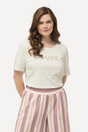 Moda za polnejše Majica A kroja s izvezenim natpisom plus velikost, xxl, Ulla Popken in Johann Popken (JP1880)
