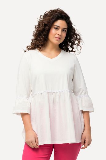 Moda za polnejše Majica A kroja s volanima plus velikost, xxl, Ulla Popken in Johann Popken (JP1880)