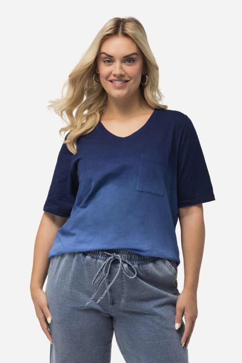 Moda za polnejše Majica kratkih rukava s džepom plus velikost, xxl, Ulla Popken in Johann Popken (JP1880)
